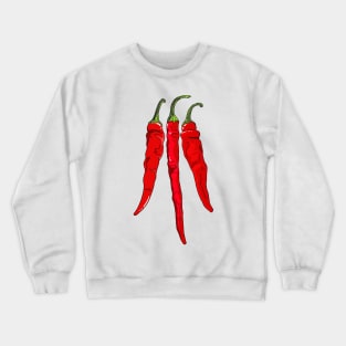 Chilli pepper sticker set habanero jalapeno carolina reaper fatalii Crewneck Sweatshirt